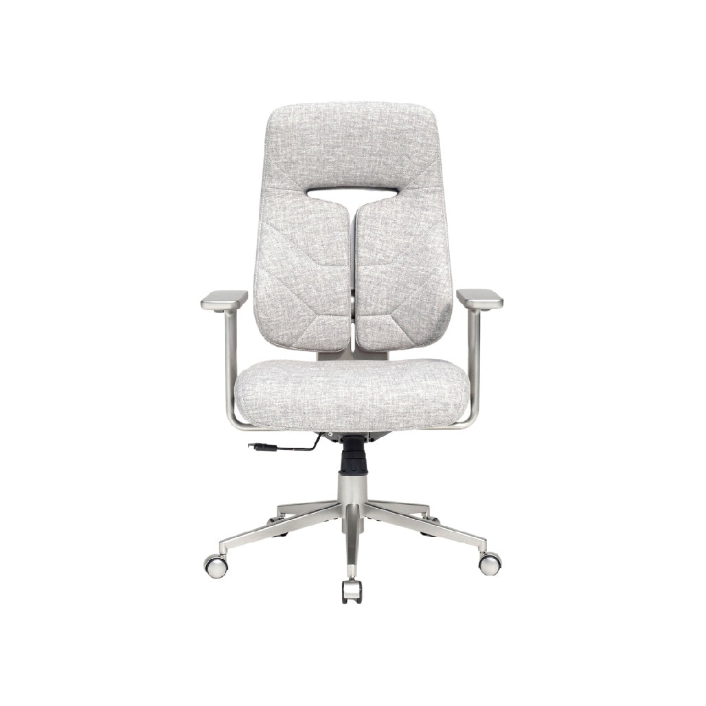 Titel: "Moderne Ergonomische Bureaustoel in Lichtgrijs"