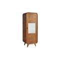 Titel: "Houten Kast met Glazen Deur en Retro Design"